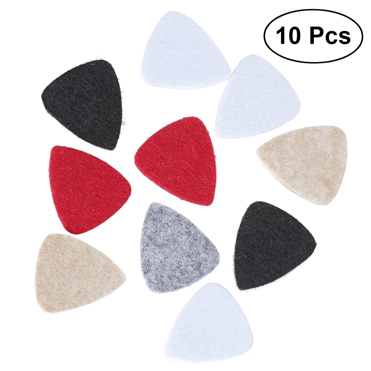 10 Pcs Assorted Color Felt Picks Guitar Plectrums for Ukulele |