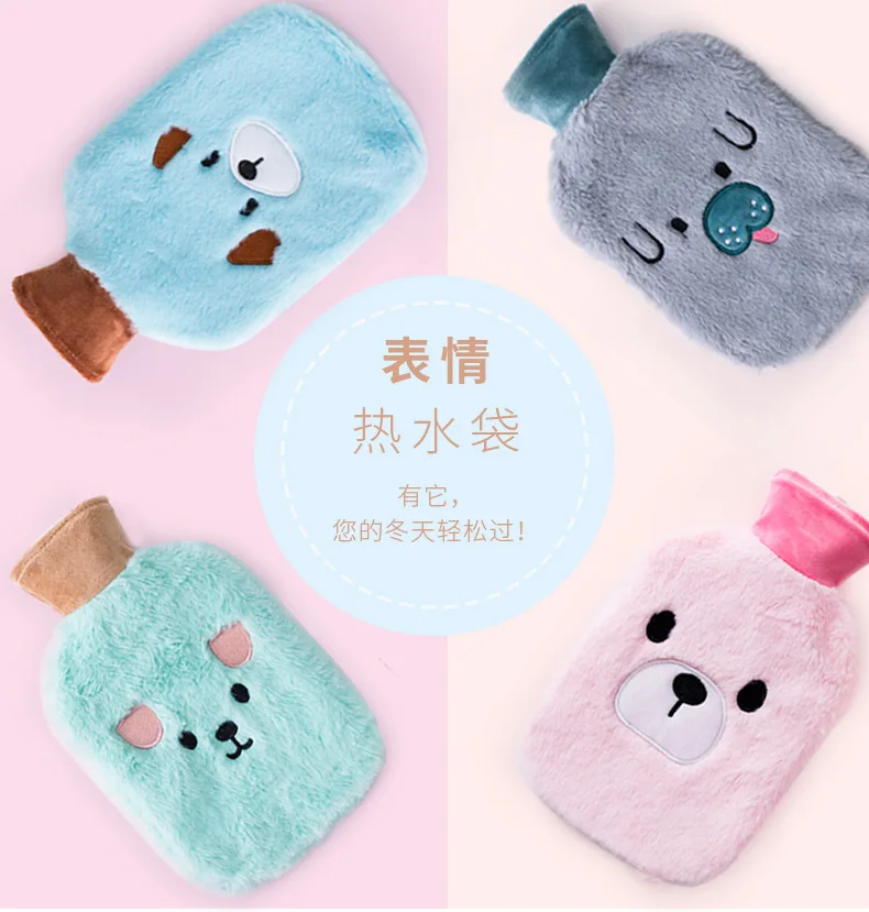 Стиль милый плюшевый мешок для инъекций горячей воды мультфильм Nuangong сокровище наполнение Воды Бытовой грелки