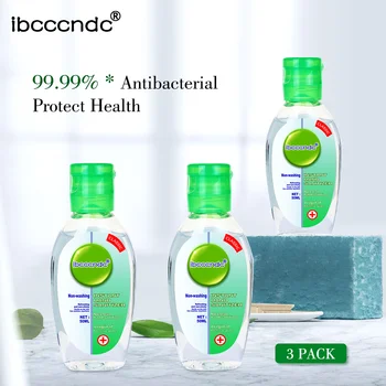 

3Pcs/Pack 50ml Non-Washing Disposable Hand Sanitizer Moisturizing Quick-Dry Handgel Anti-Bacterial Disinfection Family Sanitizer
