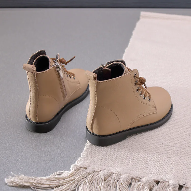 Winter Kids Martin Boots Boys Warm Black Boots Baby Girls Ankle Boots Children Leather Shoes Toddler Brand Boots Fashion New