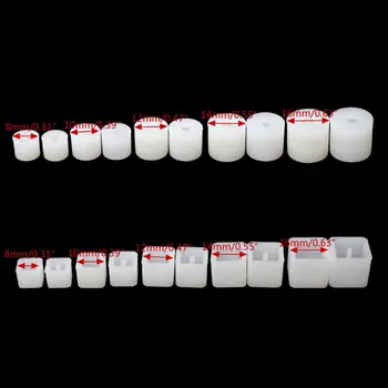 

20Pcs Silicone DIY Round Square Beads DIY Mold Jewelry Making Resin Casting Mold N58F