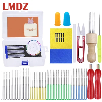 

LMDZ Needle Felting Tools Kit Felting Needles Foam Mat Scissors Instructions Storage Box Felting Supplies DIY Wool Felting Tool