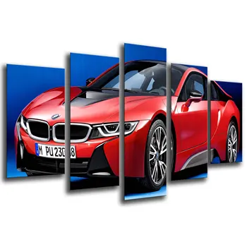 

Sports car, BMW i8, Network, photo print on wood, modern picture decorative 26556