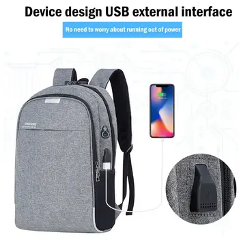 

Casual Business Backpack Unisex Waterproof Canvas Backpack Laptop Bag USB Charging Laptop Bagpack Anti Theft For Women Men