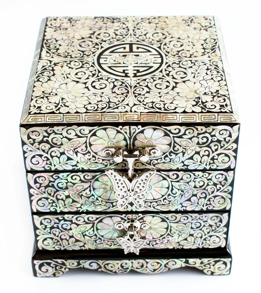 ジュエリーボックス　漆器　マザーオブパール H3f622dc6e4c3435ca95a21ac28982