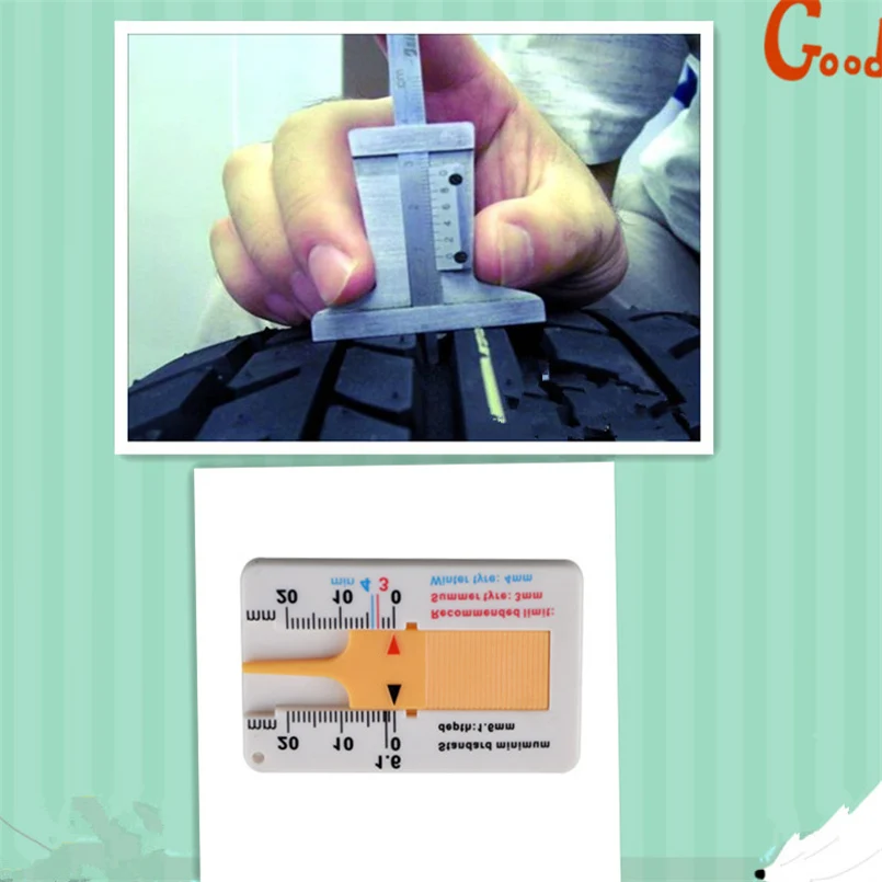 Tire depth gauge tire tread depth gauge caliper car motorcycle station wagon trailer wheel measurement 30N28 (16)