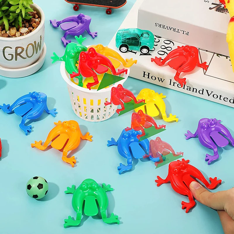 Slingshot Chicken Jumping Frog Toys Kits Funny Party Contest