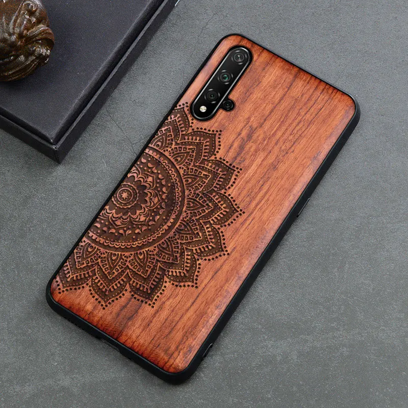 Резной череп слон деревянный чехол для телефона для huawei Honor 20 Pro Honor 10 9x 8x Honor View 20 10 силиконовый Деревянный чехол
