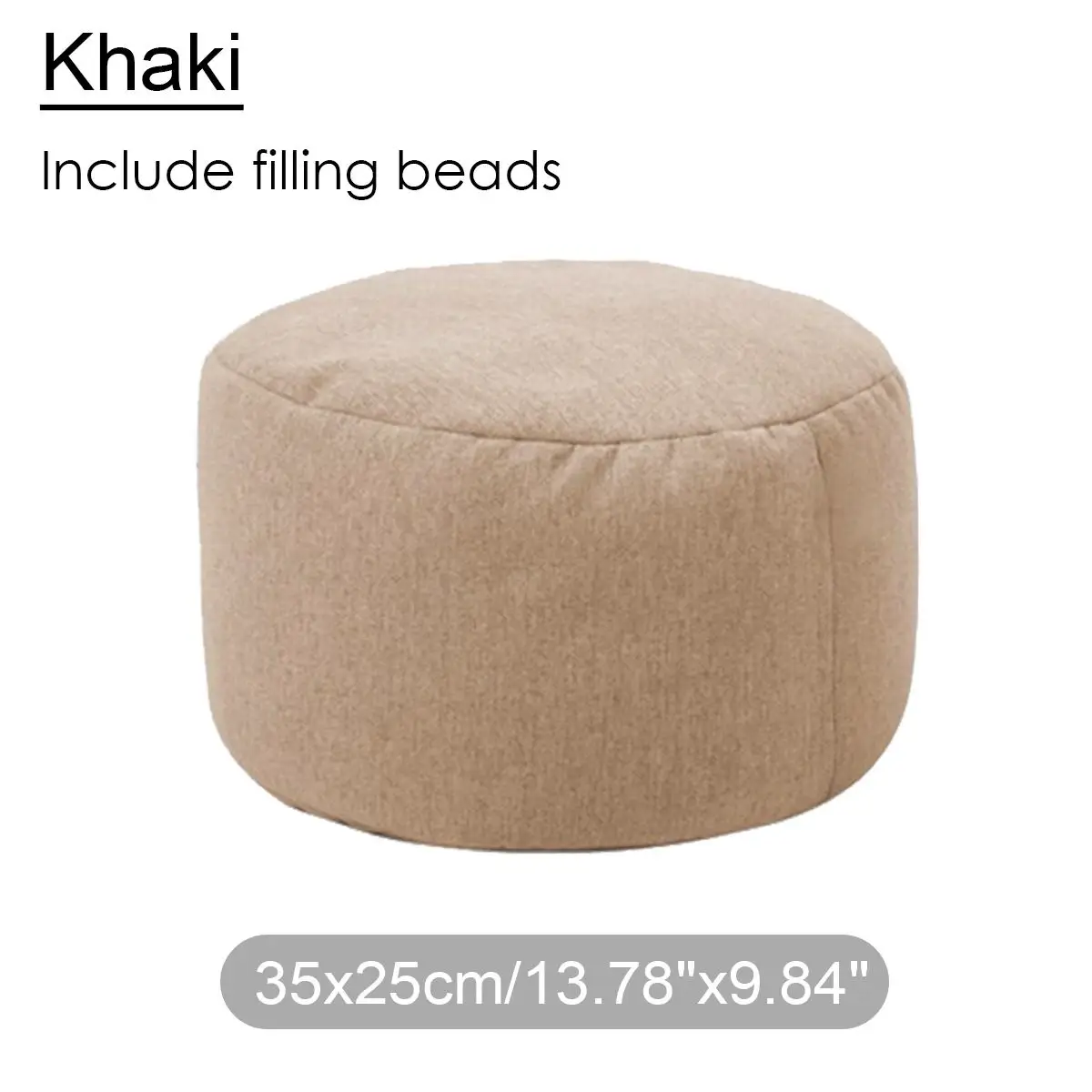 Small Round Beanbag Sofas Footrest Stool without Filler Chair Seat Bean Bag Solid Color Lounger Chair Pouf cover only