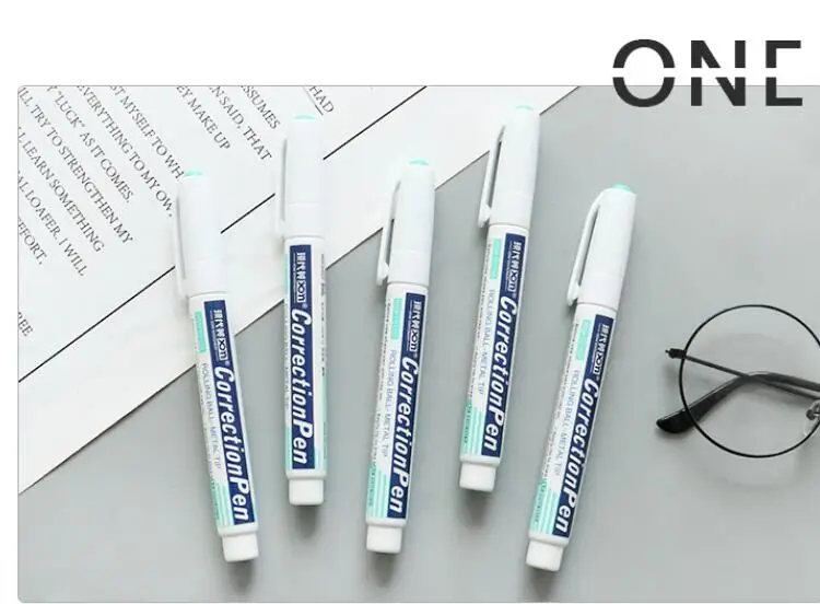 Correction Pen Quick-drying Correction Fluid White Erasure Pen Type Protection Correction Tape Writing Corrector Pens Stationery