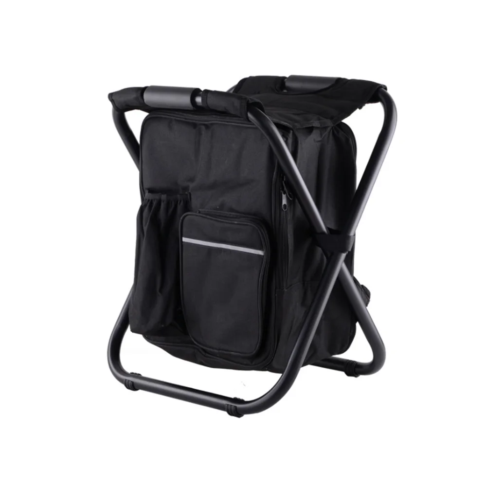 

Oxford Cloth Travel Camping Folding Cooler Storage Bag Insulated Outdoor Portable Fishing Backpack Chair Multifunctional Stool