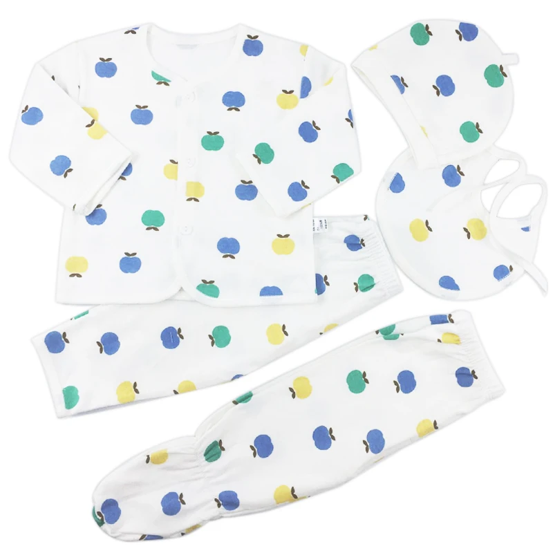 CW6004B Бренд 5 шт./компл. enfant, Одежда для новорожденных, комплекты костюмов для мальчиков, детская одежда из хлопка - Цвет: CW6004B