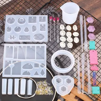 

1Set Silicone Crystal Epoxy Bracelet Hanging Ornaments Mold Pendant Casting Mould