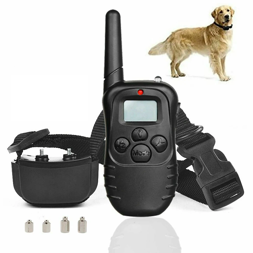 

Electric Pet Dog Training Collar with Remote Control 300 Meters Rechargeable And Waterproof Shock Anti-bark With LCD Display
