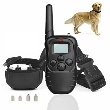 

Electric Pet Dog Training Collar with Remote Control 300 Meters Rechargeable And Waterproof Shock Anti-bark With LCD Display