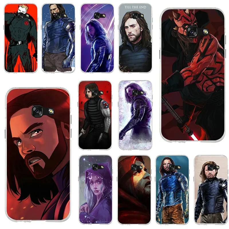 

Soft TPU Mobile Phone Cases For Samsung Galaxy A3 A5 A7 J3 J4 J5 J6 J7 J8 2015 2016 2017 Captain America Bucky Barnes