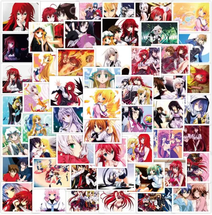 

10/30/52pcs High School Dxd Japanese Anime Graffiti Stickers Waterproof Skateboard Travel Suitcase Phone Laptop Decal Stickers