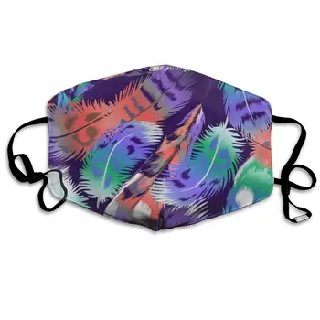 

Mouth Mask For Daily Dress Up, Feather Anti-dust Mouth-Muffle, Washable Reusable Holiday Half Face Masks For Mens And Womens