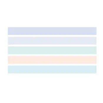 

5pcs/lot Decorative Washi Tape Diy Rainbow Sticker Masking Paper Set For Diy Crafts Planners Scrapbooks Bullet Journals Cards