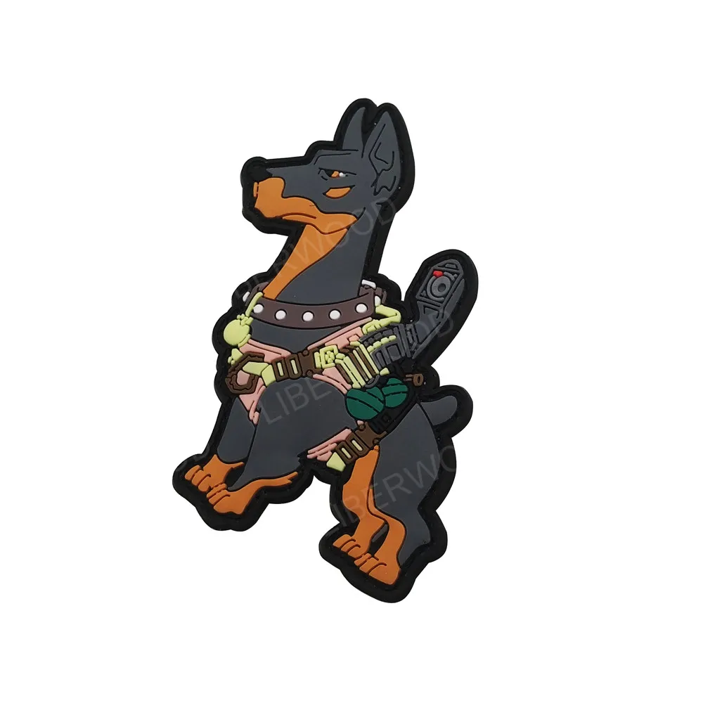 Боевая нашивка для собак 3D ПВХ K9 значок с собакой полицейский K-9 собака для тактических ремней жилет рюкзаки страйкбол резиновые нашивки на липучке