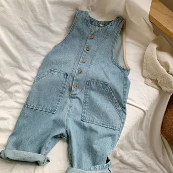 

2020 Korea Style Baby Girls Boys Denim Overall Summer Kids Girls Shorts 1-6 years