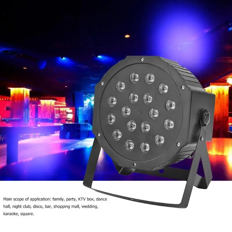 18LED 100-240V сценический лазерный проектор IP44 DJ Дискотека KTV бар клуб шоу музыка вечерние par-лампочка US EU Plug