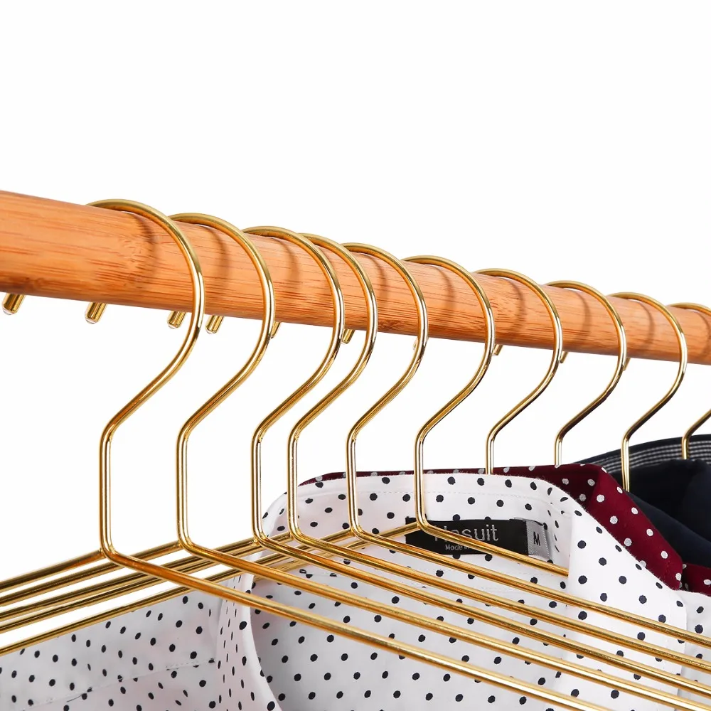 Hangerlink золотая металлическая вешалка для одежды с канавкой сверхмощная крепкая