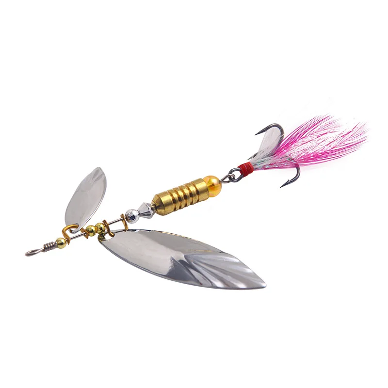 Fishing Tackle Spinner Bait Rotating Lures Metal Fishing Lure