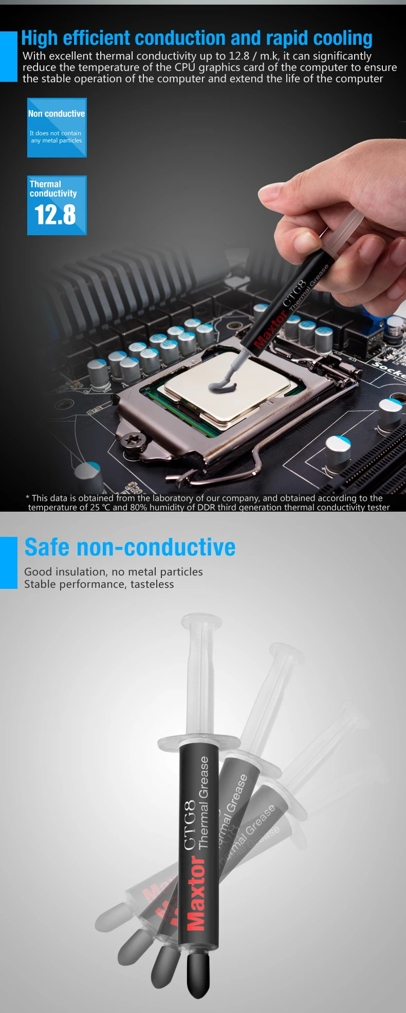dissipador de calor, gesso, cpu, gpu, 12, 8w mk, ctg8 amd