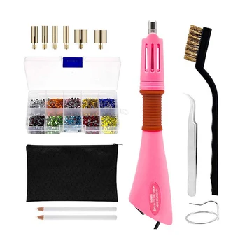 

100-240V Hot Drilling Machine Pen Fast Heated Crystal Rhinestone Applicator DIY Diamond Drill Tools Crystal Hand Sewing Kit