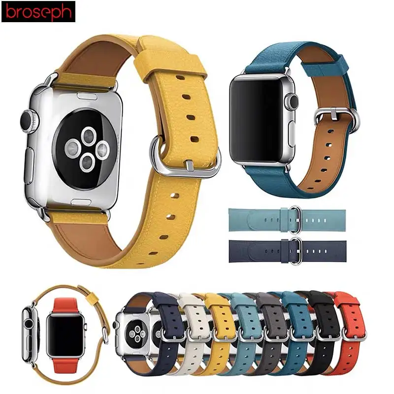 Ремешок для часов Apple Watch Band кожаный ремешок для часов iWatch серии 3 2 1 42 мм 38 мм браслет ремень аксессуары для браслета