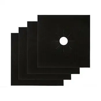 

4 Pieces / Sets Of Reusable Gas Stove Protective Film Accessories Kitchen Liner Cleaning Stove Pad Gas