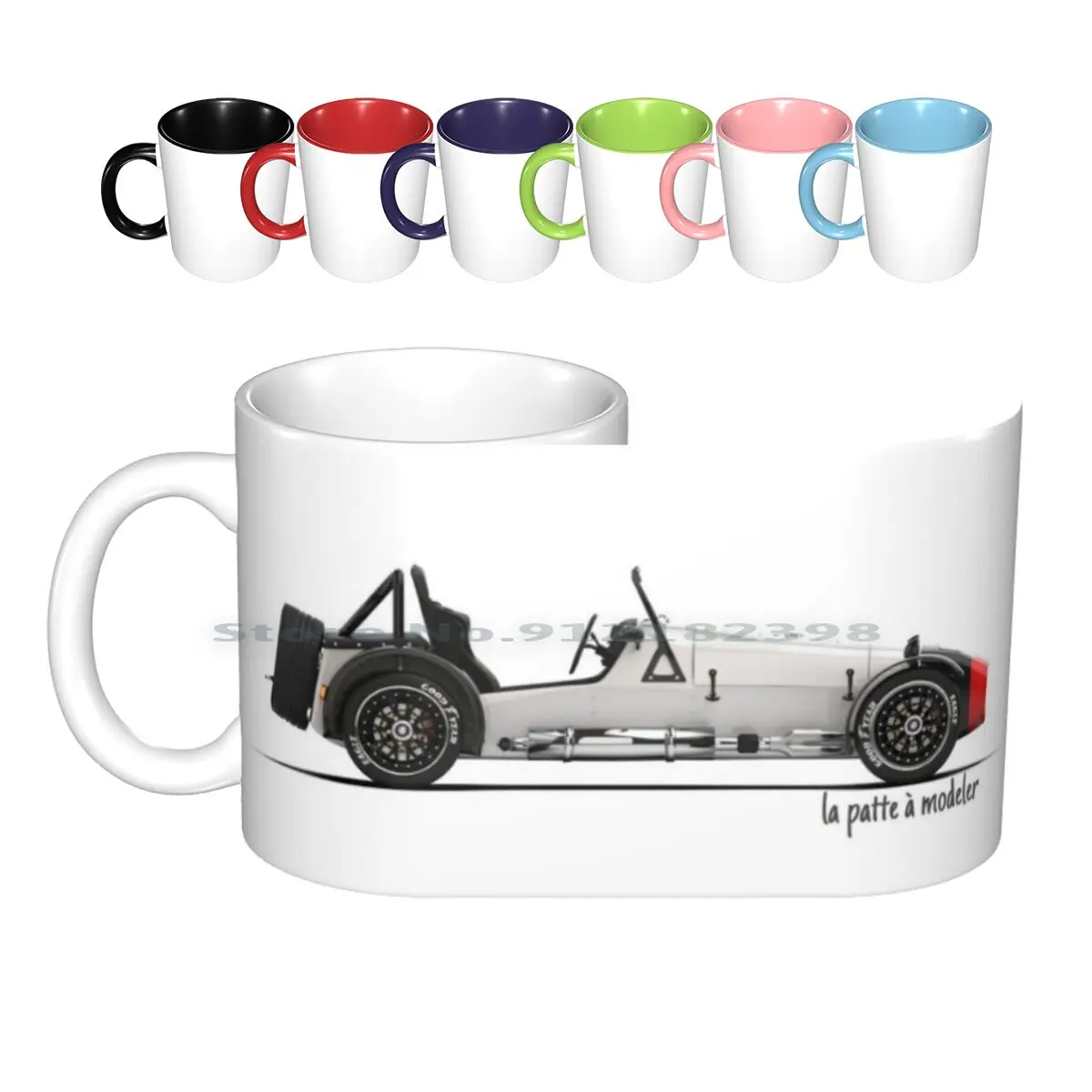 Caterham - Lotus Super Seven Tazze In Ceramica Tazze Da Caffè Tazza Da Tè Al Latte Caterham Seven Lotus Car Perché Vintage 3D Automotive Carro