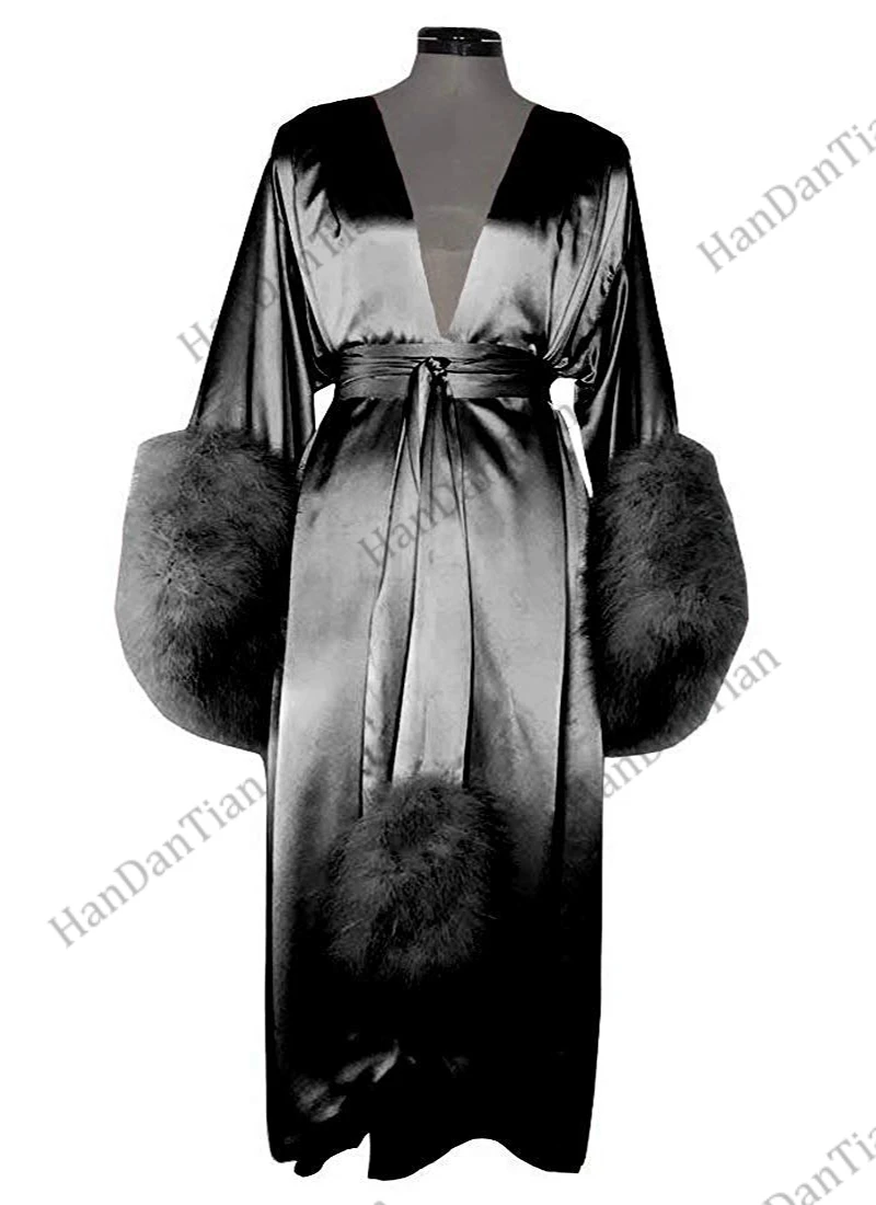 Boux Avenue Heart Fur Trim Midi Robe - Caramel | very.co.uk