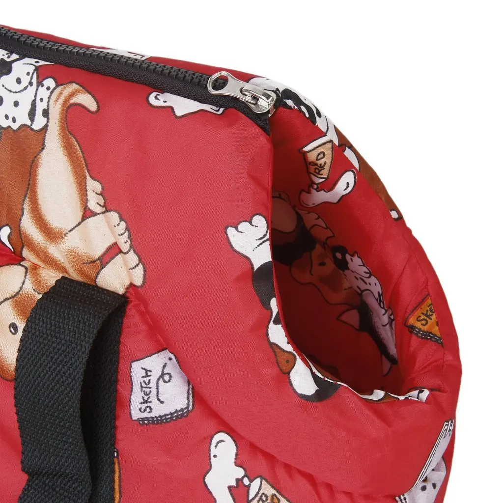 FJS-Soft Carry Shoulder travel bag Handbag for Small size dog / cat-red
