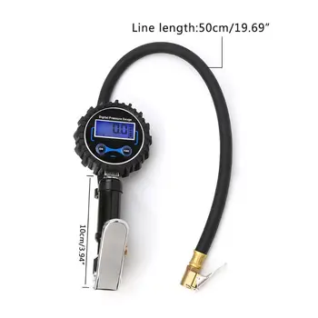 

Car Digital LCD Display Tire Pressure Gauge Meter Manometer Air Inflator Tool YHQ