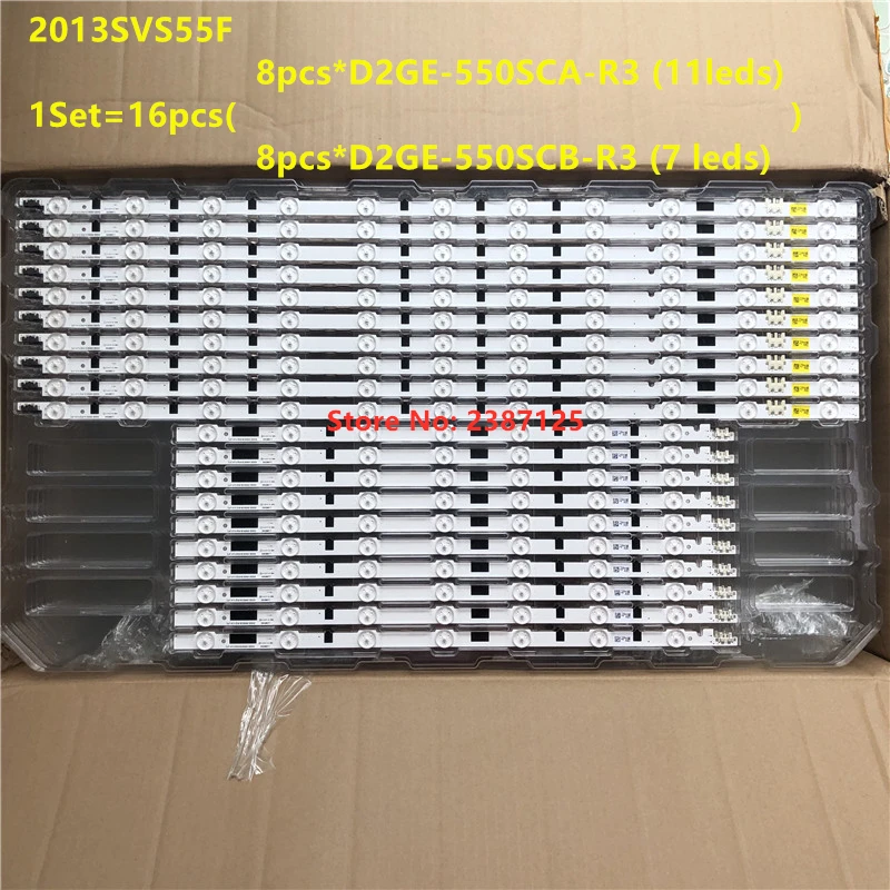 20 шт. Светодиодная лента 11 + 7 ламп для SAMSUNG 2013SVS55F L R D2GE_550SCA-R3 D2GE_550SCB-R3 UA55F6400 UA55F6800