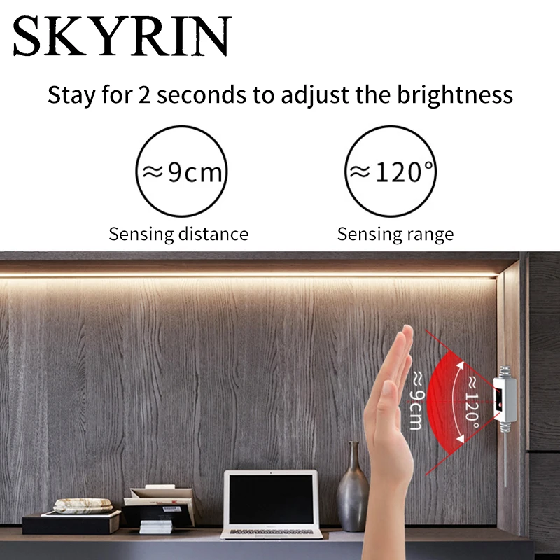 SKYRIN Светодиодные ленты светильник USB 2835 SMD DC 5V гибкие светодиодные лампы лента 1 м 2
