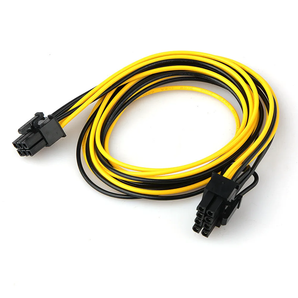 6 шт. 6-контактный PCI-E до 8 контактов (6 + 2) PCI-e (штекер-штекер) силовой кабель GPU 50 см
