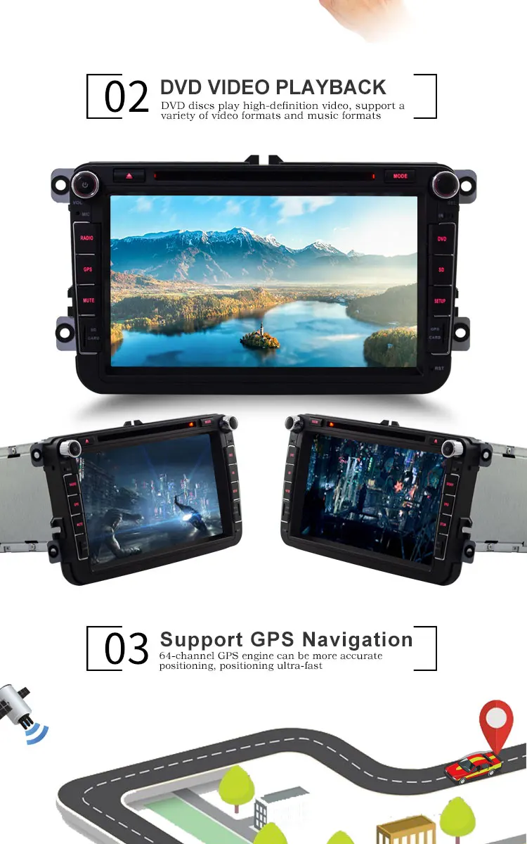 Flash Deal TOPBSNA 8 inch 2 din Car DVD Player for Volkswagen golf PASSAT B6 touareg T5 passat B6 sharan Seat GPS Navigation Auto Radio RDS 2