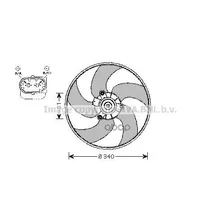 Вентилятор Охлаждения Двигателя Ava Pe7522 Ava арт. PE7522