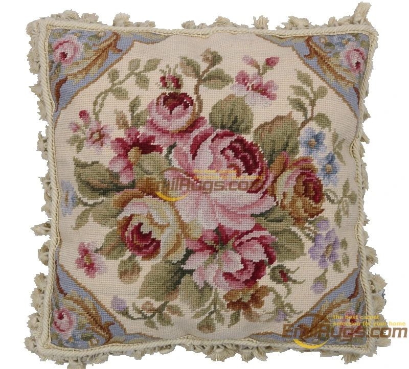 Needlepoint woolenen Decorative Couch Throw Interior Decoration Cushion Square woolen Aubussion Square Cushion Cover