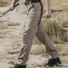 Городские тактические брюки-карго, мужские армейские военные брюки, хлопковые брюки с множеством карманов, эластичные мужские повседневные брюки