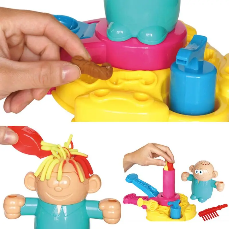 Дети DIY цвет грязи Парикмахерская Модель Набор игрушек дети 3D Развивающие игрушки P31B