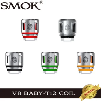 

5Pcs/lot SMOK V8 Baby T12 Coil V8 Baby-T12 Red Light Green Light Orange Light V8 Baby Mesh Fit TFV12 Baby Prince TFV8 Baby Tank