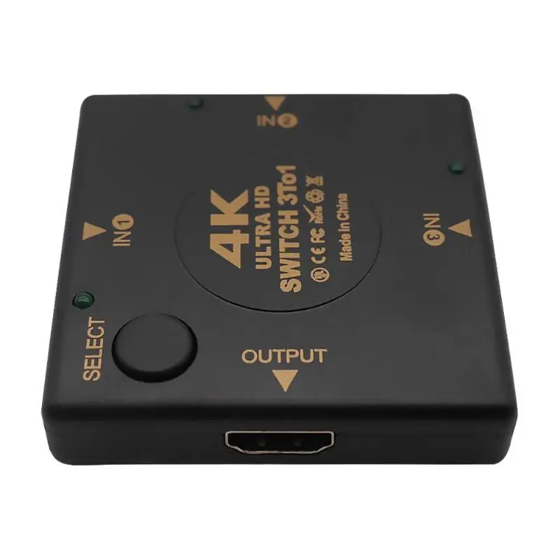 Мини 3 порта 4K x 2K 1080P HDMI коммутатор квадратный видео сплиттер конвертер Поддержка 3D низкое энергопотребление и энергосбережение