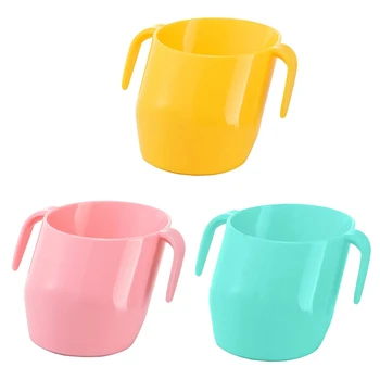 

2019 New Baby Kids Creative Slanted Drinking Water Cup Children Toddler Feeding Bottle Training Pair Handles Learning Cup