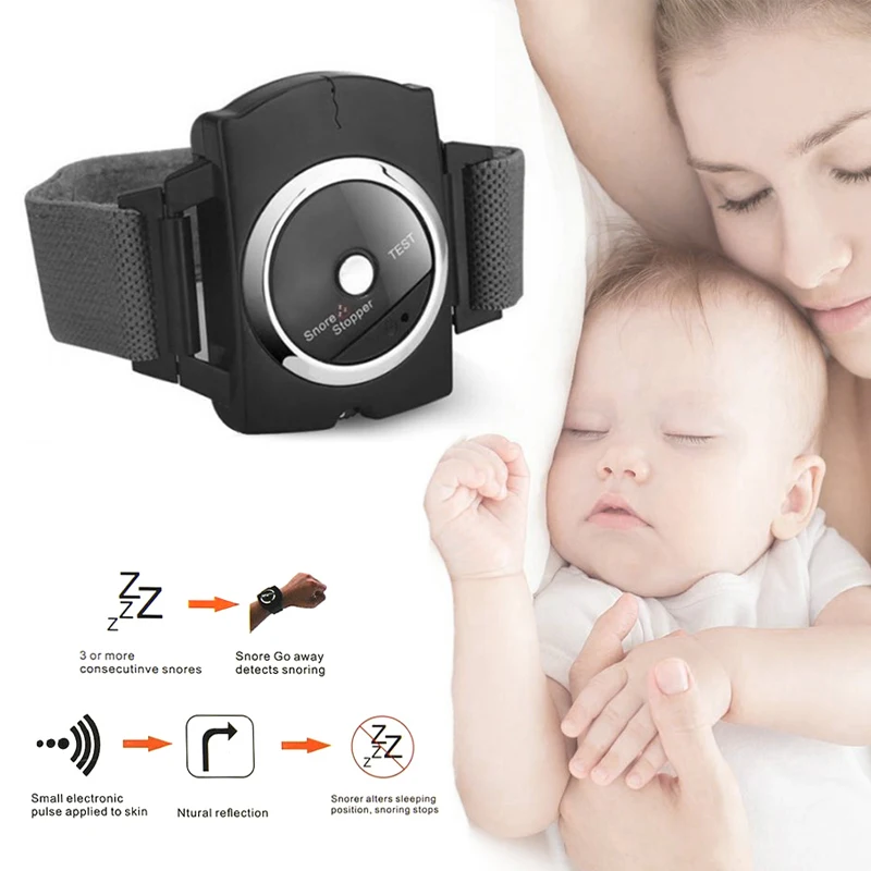Anti Snoring Device Electric Snore Stopper Wristband Watch Help