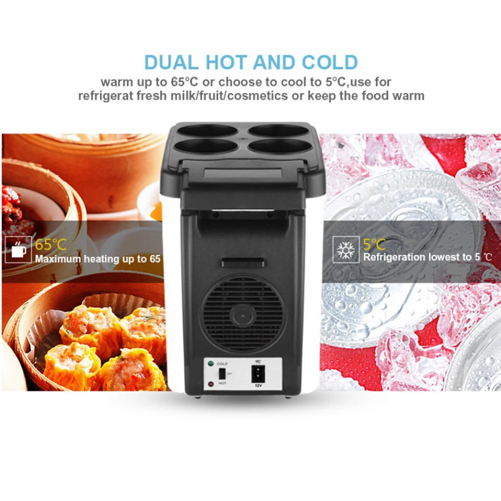 6L Portable Personal Mini Fridge Freezer Car Refrigerator Cooler Electric Office