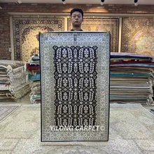Yilong 2,7 'x4' Hereke шелковый ковер синий vantage изысканные шелковые ковры ручной работы(HF206B